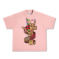 Salmon merry christmas skeleton hand Urban Heavy Tee - CowhideDigitalArt