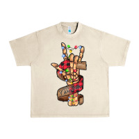 Sandshell merry christmas skeleton hand Urban Heavy Tee - CowhideDigitalArt