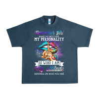 Midnight Navy november girl make no mistake my personality funny Urban Heavy Tee - linhVisuals