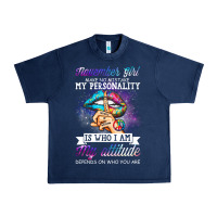 Navy november girl make no mistake my personality funny Urban Heavy Tee - linhVisuals