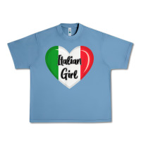Pebble Blue italy flag for women italian girl Urban Heavy Tee - linhVisuals