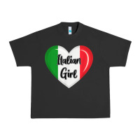 Pigment Black italy flag for women italian girl Urban Heavy Tee - linhVisuals