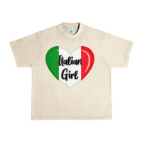 Sandshell italy flag for women italian girl Urban Heavy Tee - linhVisuals