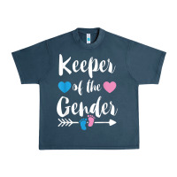 Midnight Navy keeper of the gender reveal tee shirt girl or boy blue pink Urban Heavy Tee - linhVisuals