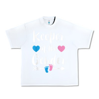 White keeper of the gender reveal tee shirt girl or boy blue pink Urban Heavy Tee - linhVisuals