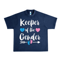 Navy keeper of the gender reveal tee shirt girl or boy blue pink Urban Heavy Tee - linhVisuals