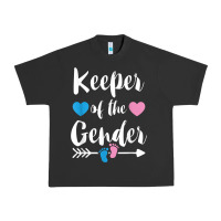 Pigment Black keeper of the gender reveal tee shirt girl or boy blue pink Urban Heavy Tee - linhVisuals