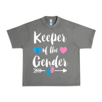 Keeper Of The Gender Reveal Tee Shirt Girl Or Boy Blue Pink Urban Heavy Tee | Teevron
