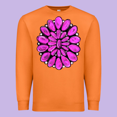Pink Gemstone Premium Sweatshirt Designed By Ranaportraitstore