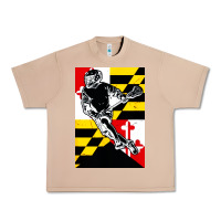 Burro lacrosse player maryland flag lax lacrosse stick retro Urban Heavy Tee - linhVisuals