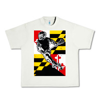 Pistachio lacrosse player maryland flag lax lacrosse stick retro Urban Heavy Tee - linhVisuals
