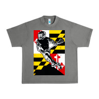 Tornado lacrosse player maryland flag lax lacrosse stick retro Urban Heavy Tee - linhVisuals
