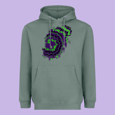 Tie Dye Patch Heavyweight Hoodie Designed By Ranaportraitstore