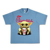 Pebble Blue baby yoda hold Urban Heavy Tee - linhVisuals