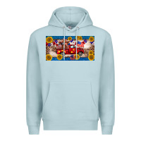 Blue Mist 4th of july truck cow license plate Premium Hoodie - BarkalooDesign