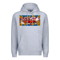 Heather Grey 4th of july truck cow license plate Premium Hoodie - BarkalooDesign
