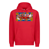 Red 4th of july truck cow license plate Premium Hoodie - BarkalooDesign