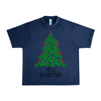 Navy hawaiian christmas tree mele kalikimaka hawaii tropical t shirt Urban Heavy Tee - linhVisuals