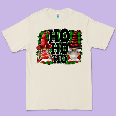 Ho Ho Ho Christmas Gnomes Premium Tee Designed By Fadigitalartstudio