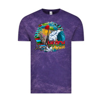 Cloud Purple beach please Vintage Tee - CowhideDigitalArt
