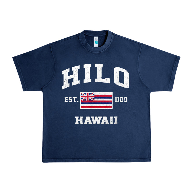Hilo Hawaii Hi Vintage State Athletic Style T Shirt Urban Heavy Tee by linhVisuals | Teevron