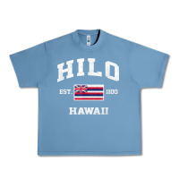 Pebble Blue hilo hawaii hi vintage state athletic style t shirt Urban Heavy Tee - linhVisuals