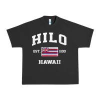 Pigment Black hilo hawaii hi vintage state athletic style t shirt Urban Heavy Tee - linhVisuals