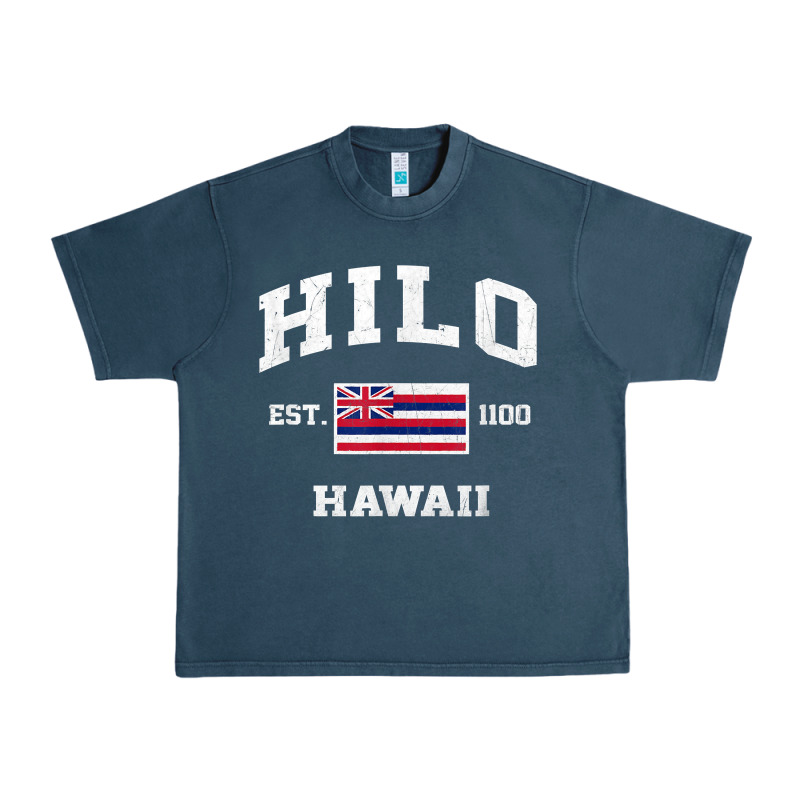 Hilo Hawaii Hi Vintage State Athletic Style T Shirt Urban Heavy Tee by linhVisuals | Teevron