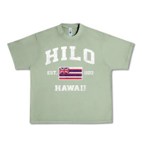 Oil Green hilo hawaii hi vintage state athletic style t shirt Urban Heavy Tee - linhVisuals