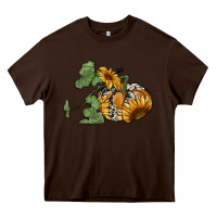 Chocolate Brown sunflower pumpkin Heavy Core Tee - RanaPortraitStore