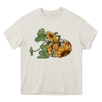 Cream sunflower pumpkin Heavy Core Tee - RanaPortraitStore