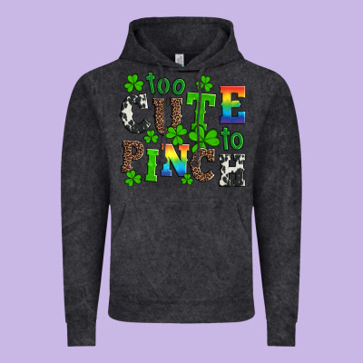 St Patricks Too Cute To Pinch Vintage Hoodie Designed By Artiststas