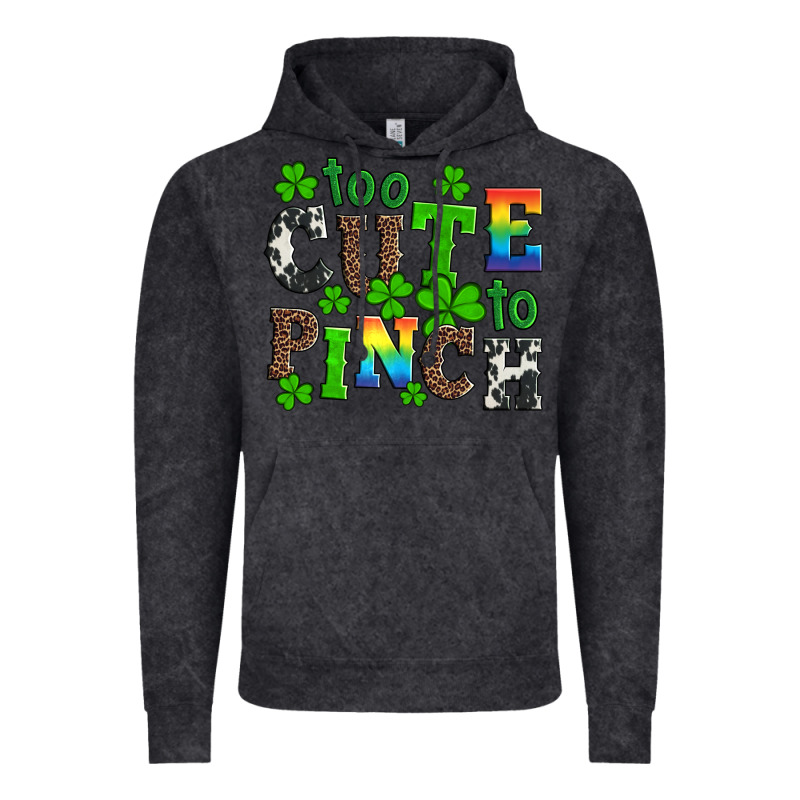 St Patricks Too Cute To Pinch Vintage Hoodie by Artiststas | Teevron