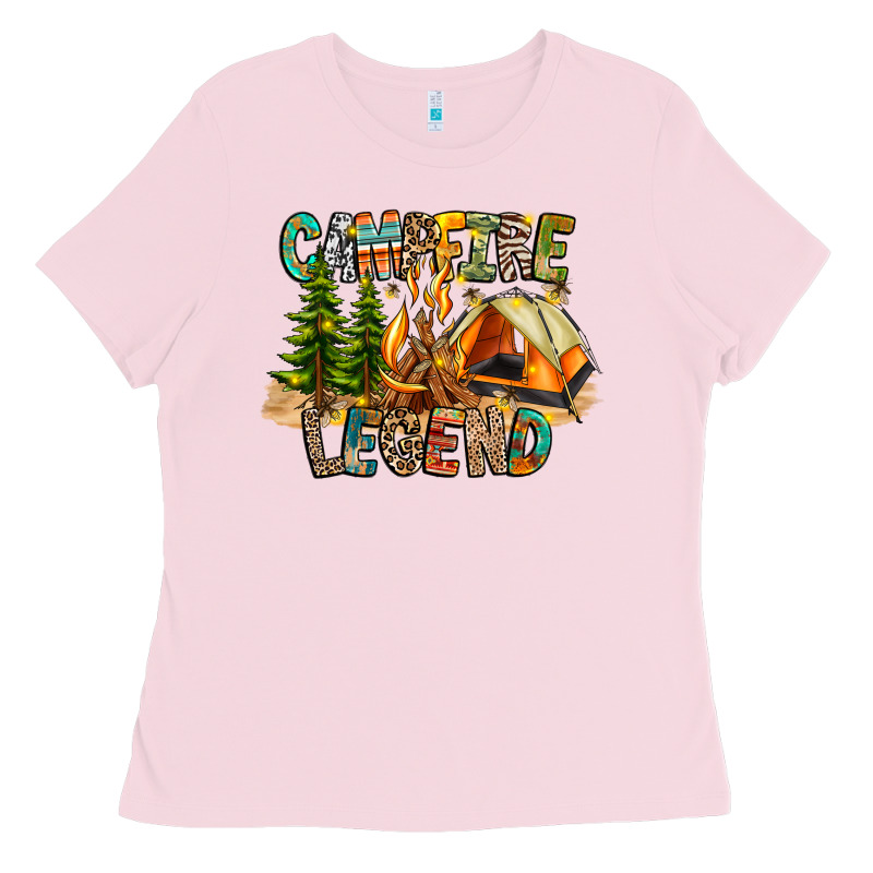 Campfire Legend Ladies Tee by CowhideDigitalArt | Teevron