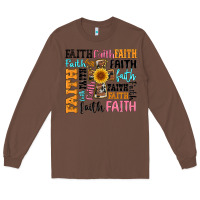 Chestnut faith cross Long Sleeve Tee - Artiststas