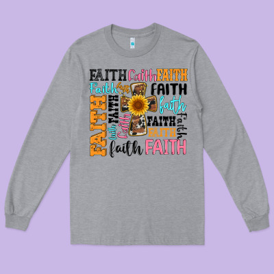 Faith Cross Long Sleeve Tee Designed By Artiststas