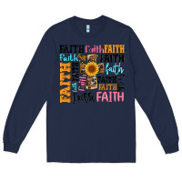 Navy faith cross Long Sleeve Tee - Artiststas
