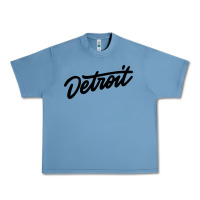 Pebble Blue DETROIT Urban Heavy Tee - linhVisuals