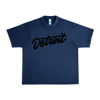 Navy DETROIT Urban Heavy Tee - linhVisuals