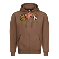 Chestnut Peace Love Jack Russel Zipper Hoodie - Jasminsmagicworld