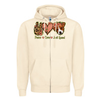 Sandshell Peace Love Jack Russel Zipper Hoodie - Jasminsmagicworld