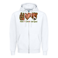 White Peace Love Jack Russel Zipper Hoodie - Jasminsmagicworld