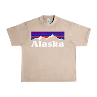 French Oak alaska retro vintage mountains & outdoors wilderness state Urban Heavy Tee - linhVisuals