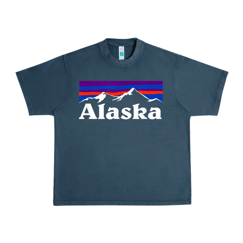 Alaska Retro Vintage Mountains & Outdoors Wilderness State Urban Heavy Tee by linhVisuals | Teevron