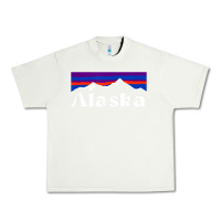 Pistachio alaska retro vintage mountains & outdoors wilderness state Urban Heavy Tee - linhVisuals