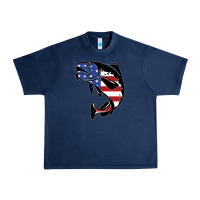 Navy american cod fish design fishing lover fisherman usa premium Urban Heavy Tee - linhVisuals
