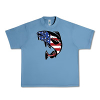 Pebble Blue american cod fish design fishing lover fisherman usa premium Urban Heavy Tee - linhVisuals