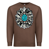 Chestnut cowhide aztec gemstone Premium Sweatshirt - RanaPortraitStore