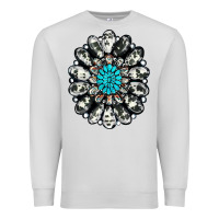 Dove Grey cowhide aztec gemstone Premium Sweatshirt - RanaPortraitStore
