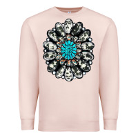 Pale Pink cowhide aztec gemstone Premium Sweatshirt - RanaPortraitStore
